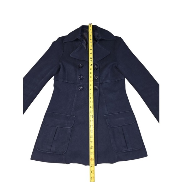 Banana Republic Women's Navy Blue Double Breasted Pea Coat Medium - Picture 13 of 15